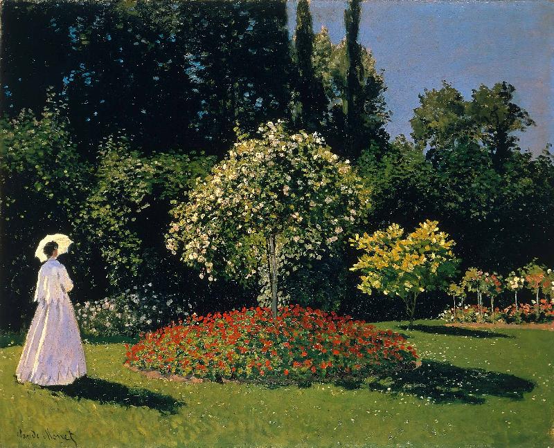 Claude Monet Jeanne Marguerite Lecadre in the Garden Sainte Adresse